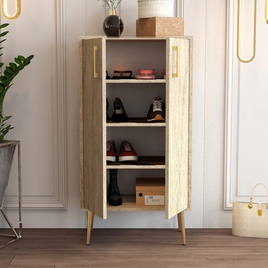 Sapateira Prag – Travertino – 60 cm x 111 cm x 35 cm