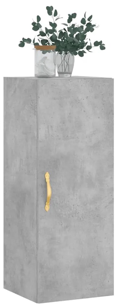 Armário de parede 34,5x34x90 cm cinzento cimento