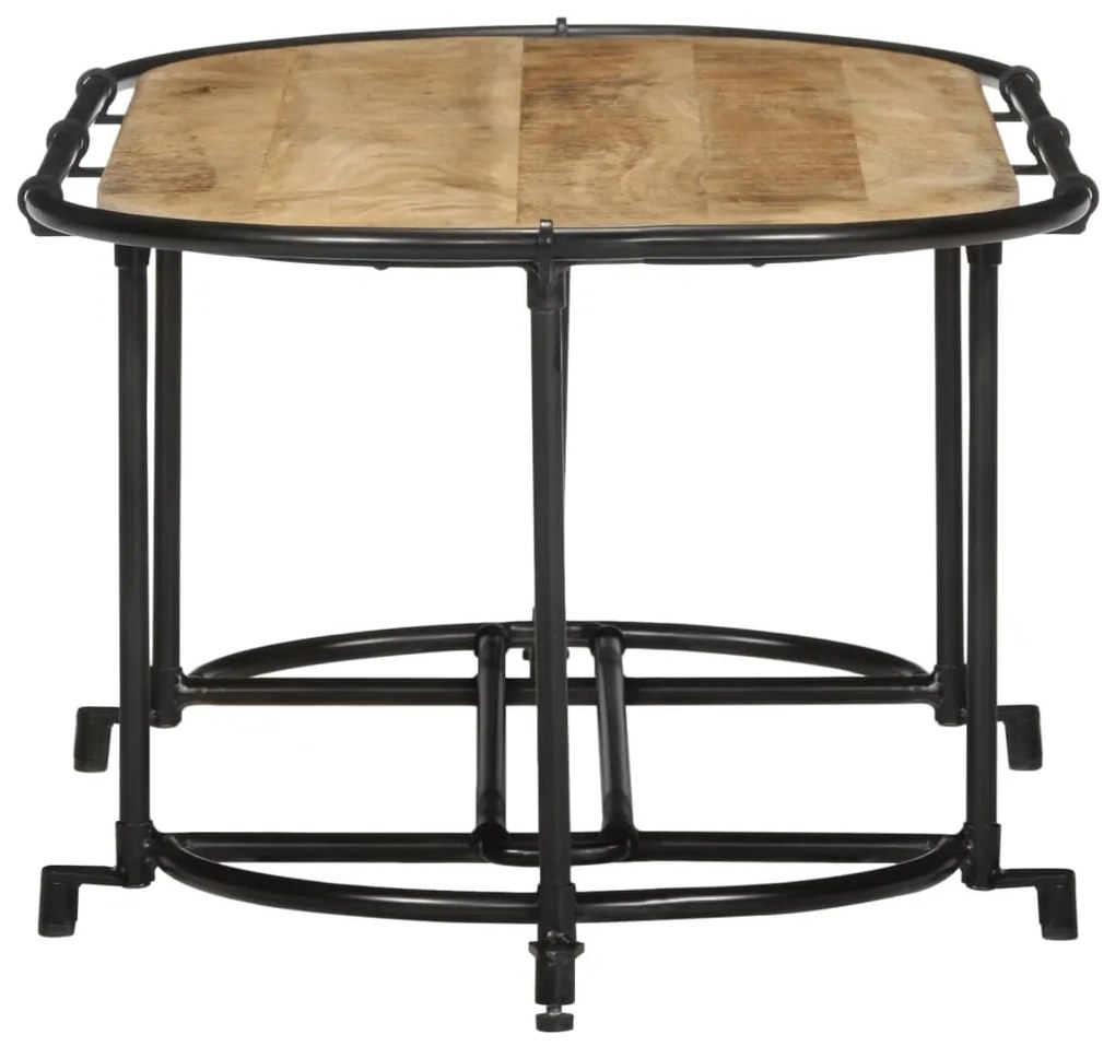 Mesa de centro 110x55x40 cm madeira de mangueira áspera maciça