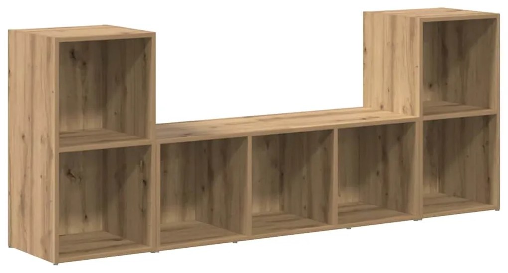 Conjunto de Estantes para TV 3 pcs Castanho 107 x 35 x 37 cm