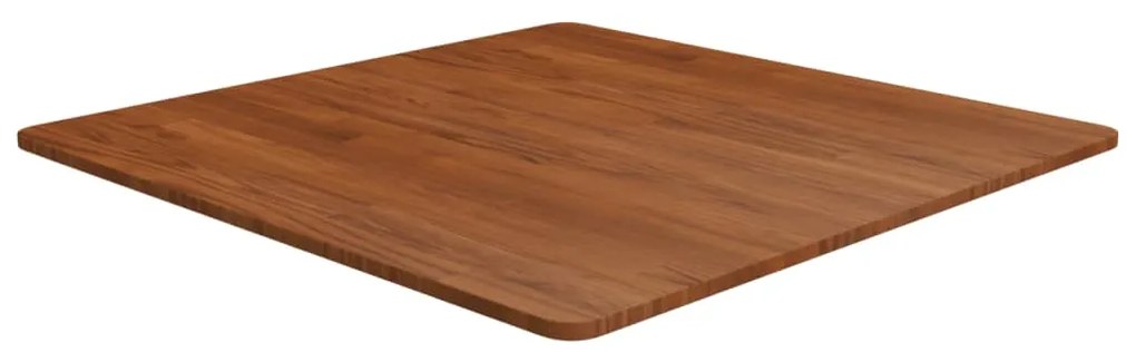 vidaXL Tampo de mesa quadrado carvalho tratado castanho-escuro