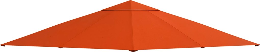 Outsunny Toldo Substituição 3x3m Pérgola Jardim Orifícios Drenagem Ventilação Resistente Água Sol Laranja | Aosom Portugal