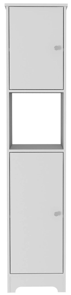 Armário Casa de Banho Ibis com 2 portas e 1 prateleira, 172 x 36,5 x 16 cm branco