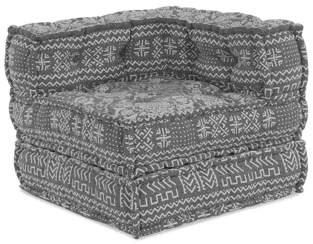 Pouf Modular - Cinza Claro, 70x70x54 cm, Tecido
