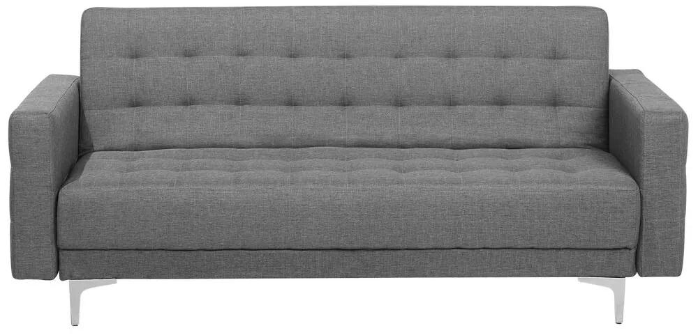 Sofá-cama de 3 lugares em tecido cinzento claro ABERDEEN Beliani