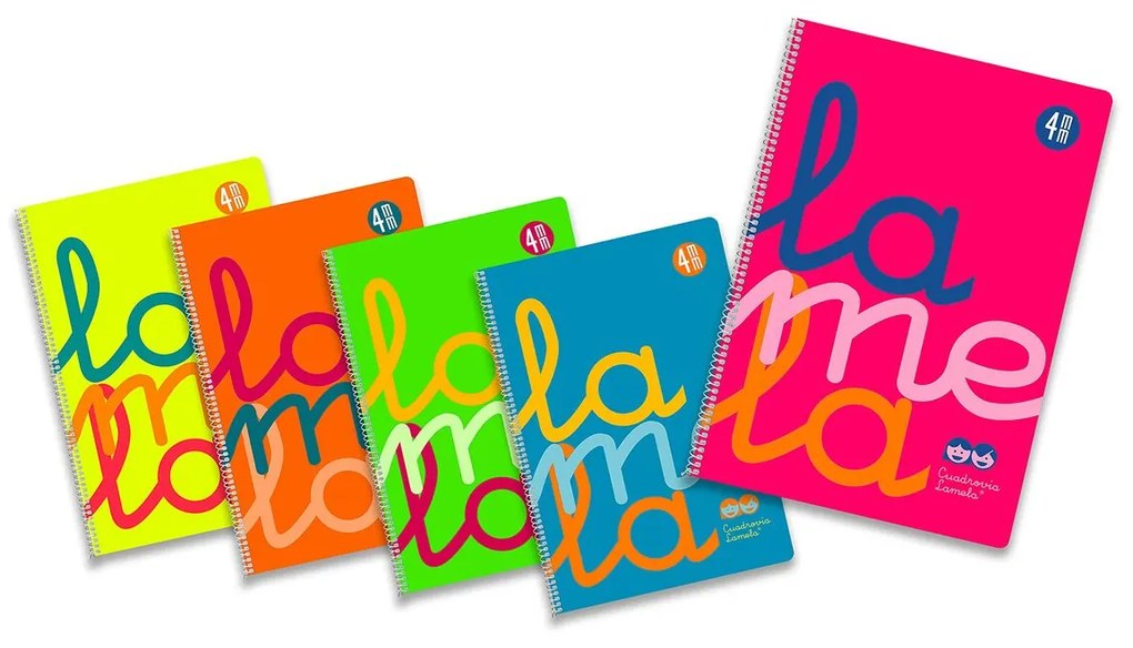 Caderno Lamela Multicolor 80 Folhas Quarto (5 Unidades)