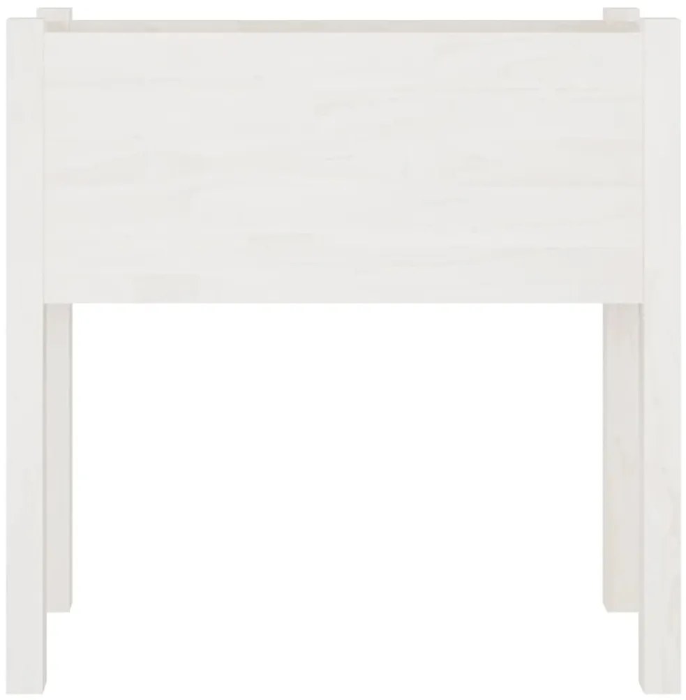 Vaso de jardim 70x31x70 cm madeira de pinho maciça branco