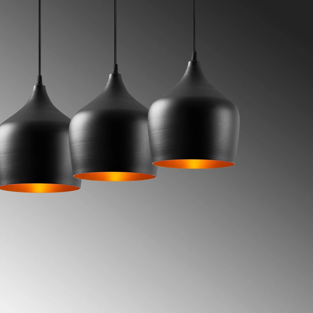 Candeeiro de Teto Dodo – Preto – 72 x 22 cm