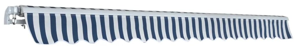 Toldo dobrável manual 400 cm azul/branco