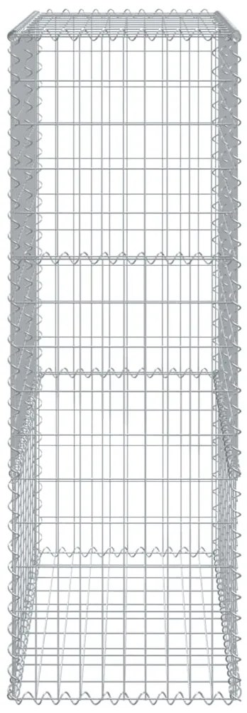 Cesto gabião com cobertura 100x50x150 cm ferro galvanizado
