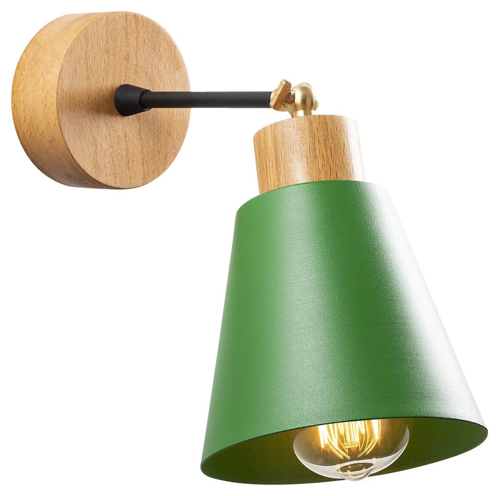 Candeeiro de Parede Manavgat – Verde – 14 cm x 25 cm