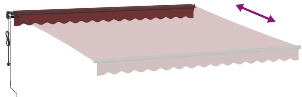 Toldo retrátil automático 400x300 cm bordô