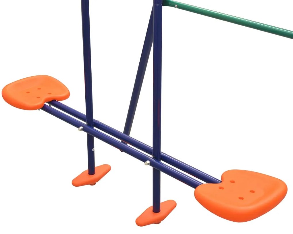 Conjunto de baloiços com 4 lugares laranja