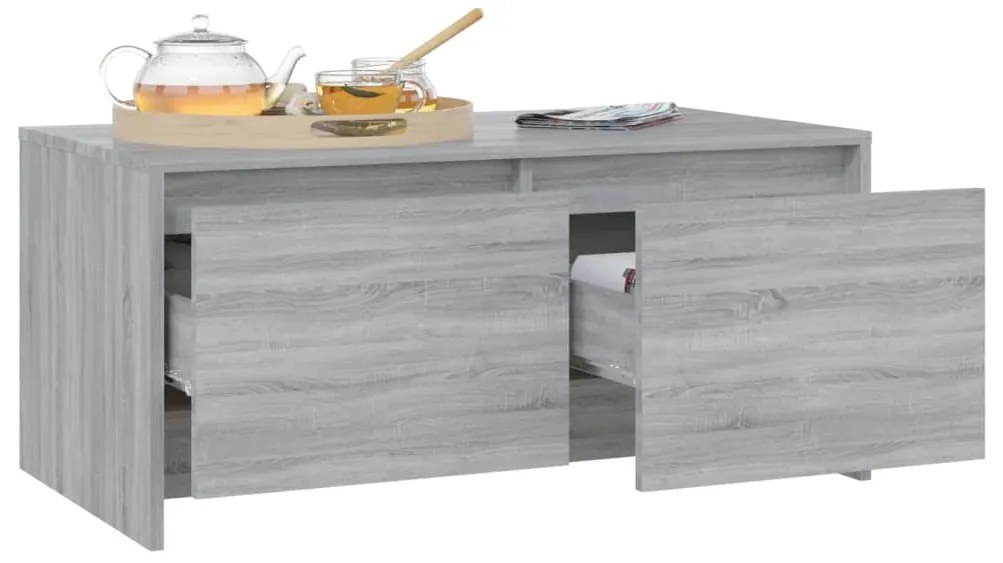 Mesa de centro 90x50x41,5 cm derivados madeira cinzento sonoma
