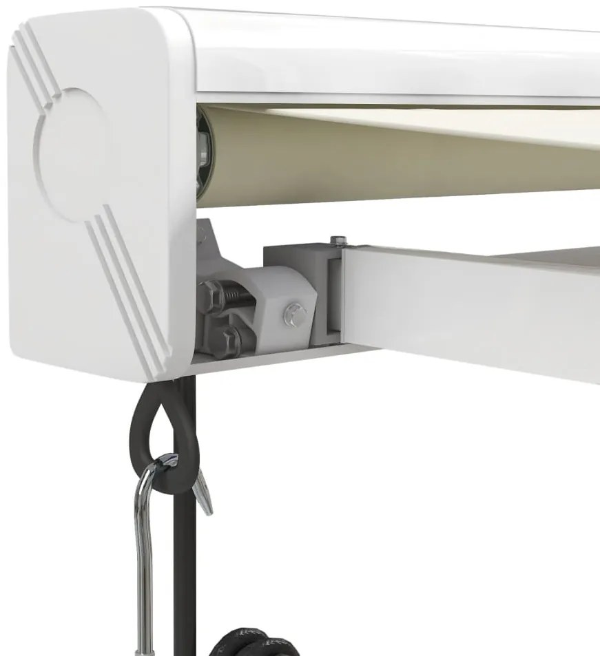 Toldo retrátil 4x3 m tecido e alumínio cor creme