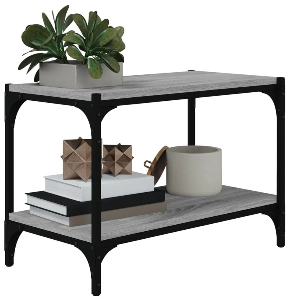 Móvel de TV 60x33x41 cm derivados madeira/aço cinzento sonoma