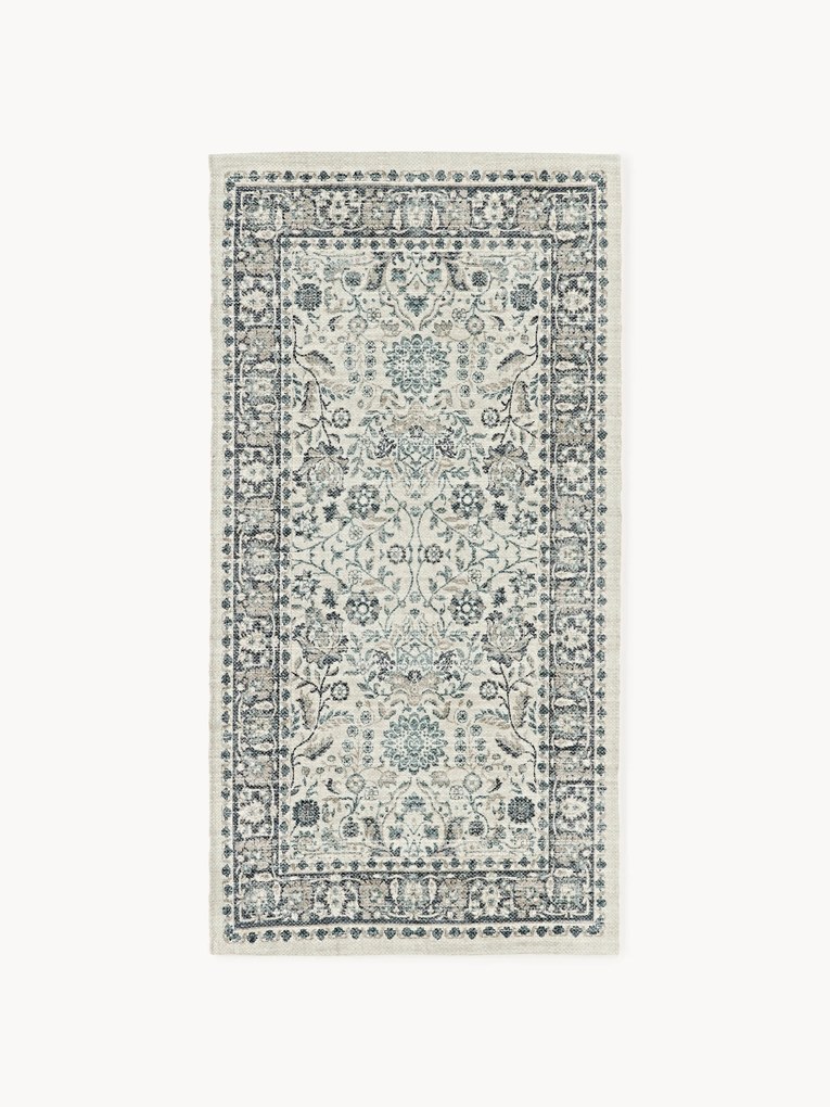 Tapete artesanal para exterior com padrão vintage Tiara