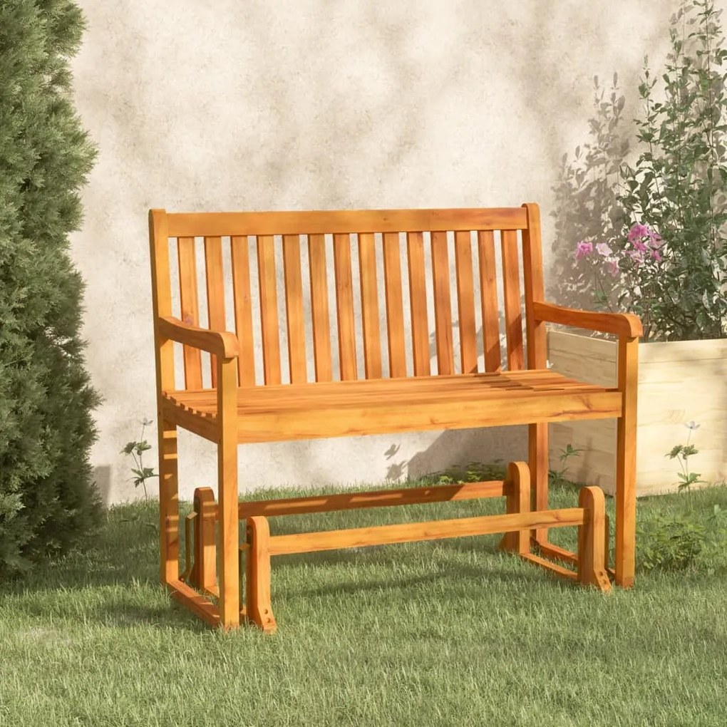 vidaXL Banco baloiço de jardim 110 cm de madeira de acácia maciça