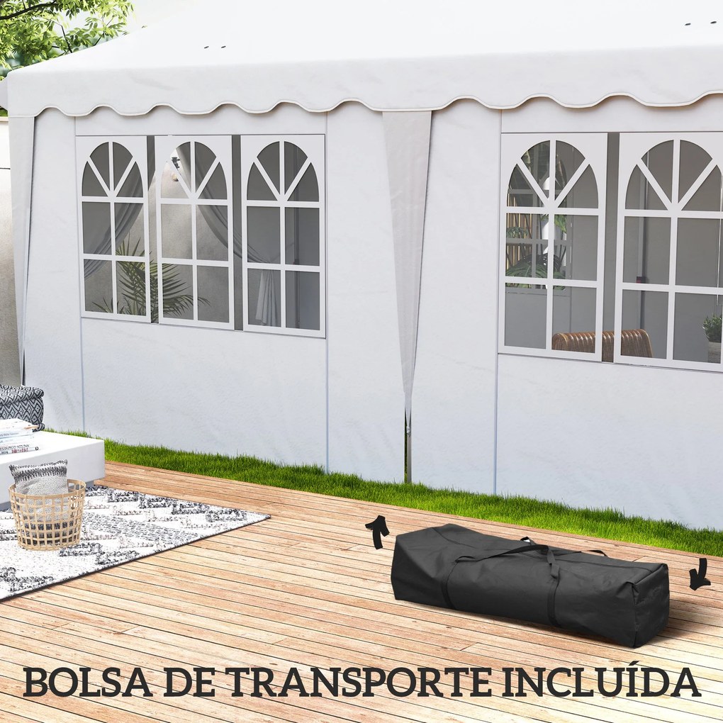 Tenda Dobrável Pop Up Tenda 596x300x315 cm Tenda Dobrável com 6 Parede