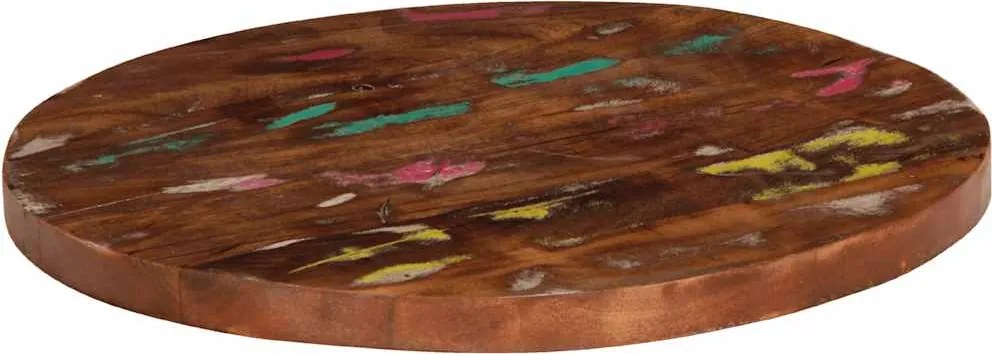 vidaXL Tampo de mesa redondo Ø40x1,5 cm madeira recuperada maciça