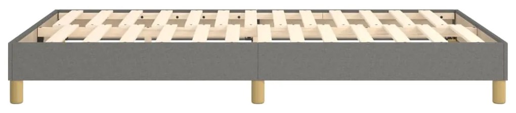 Estrutura de cama sem colchão 120x200 cm tecido cinzento-escuro