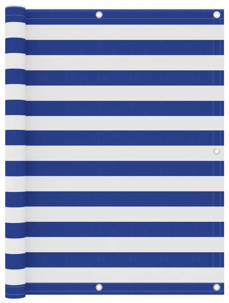 Tela de varanda 120x400 cm tecido Oxford branco e azul