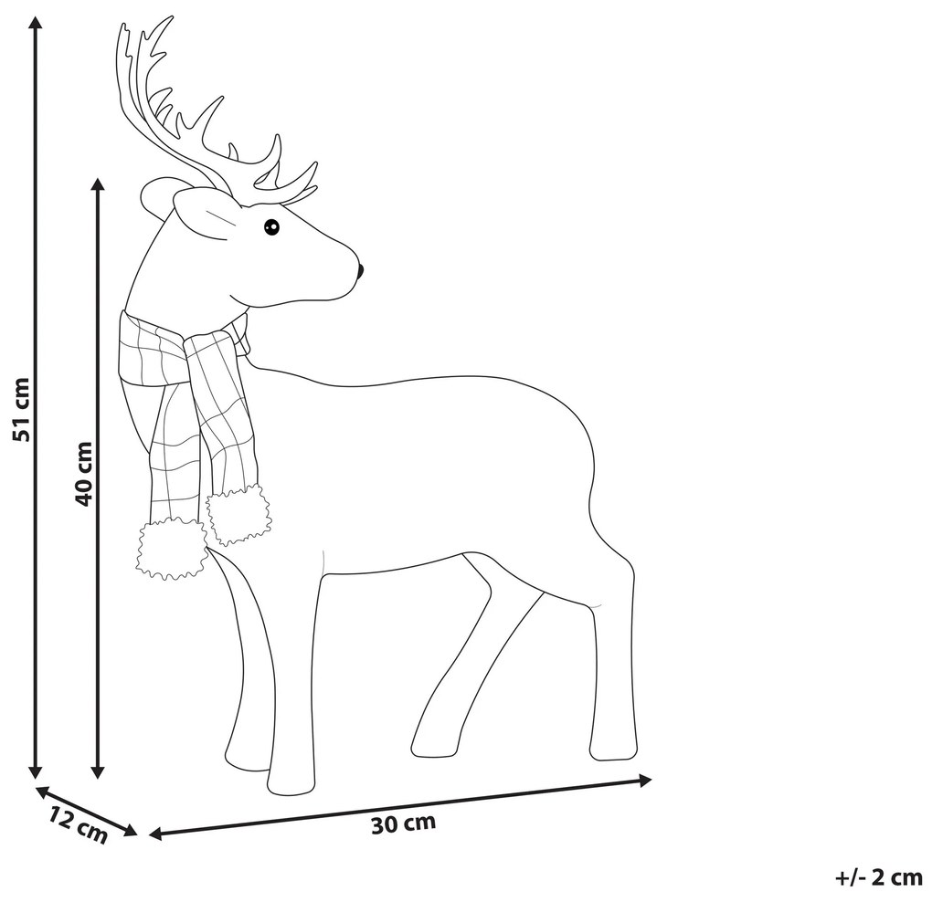 Figura decorativa, MUSTOLA, branco, 51 cm Beliani