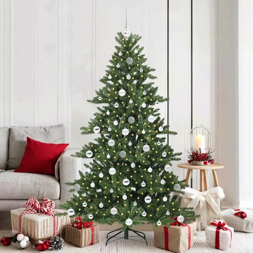 vidaXL Árvore de Natal Articulada Artificial Verde 180 cm PVC e Aço