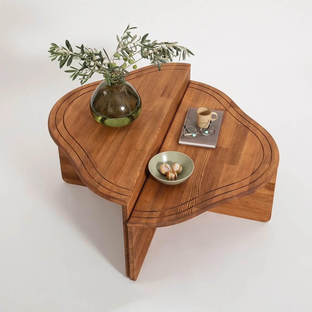 Mesa de Café Altopiano - Castanho - 90x40x45cm e 90x32x45cm