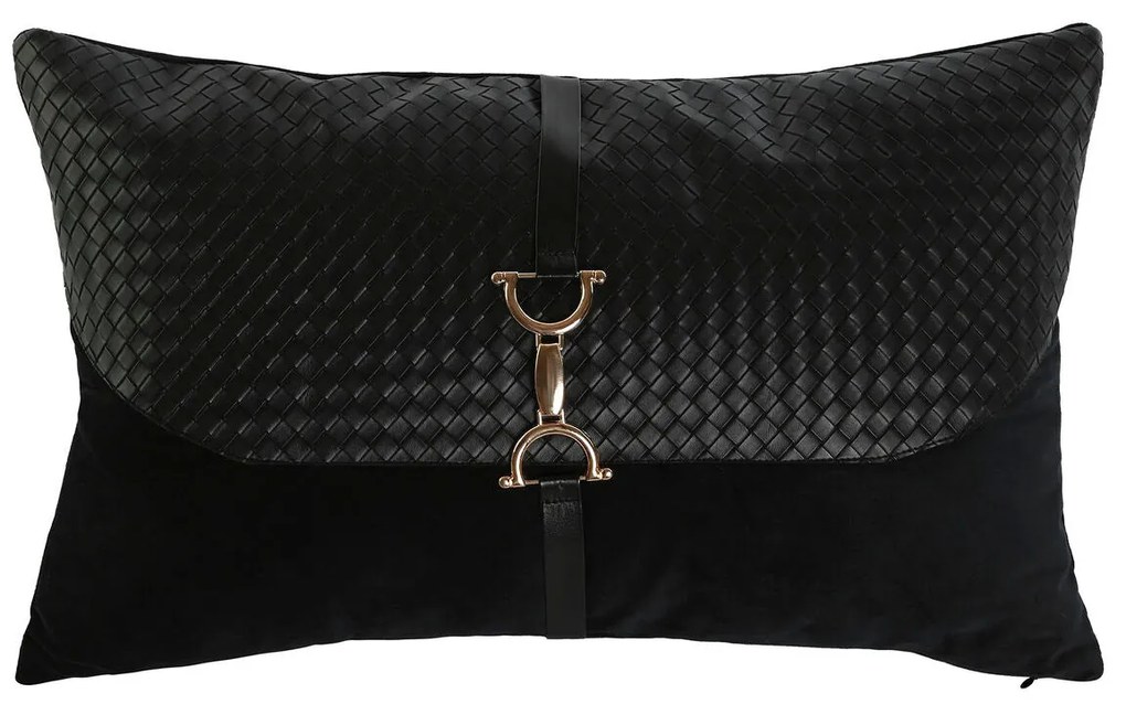 Almofada Home ESPRIT Preto Dourado 50 x 10 x 30 cm