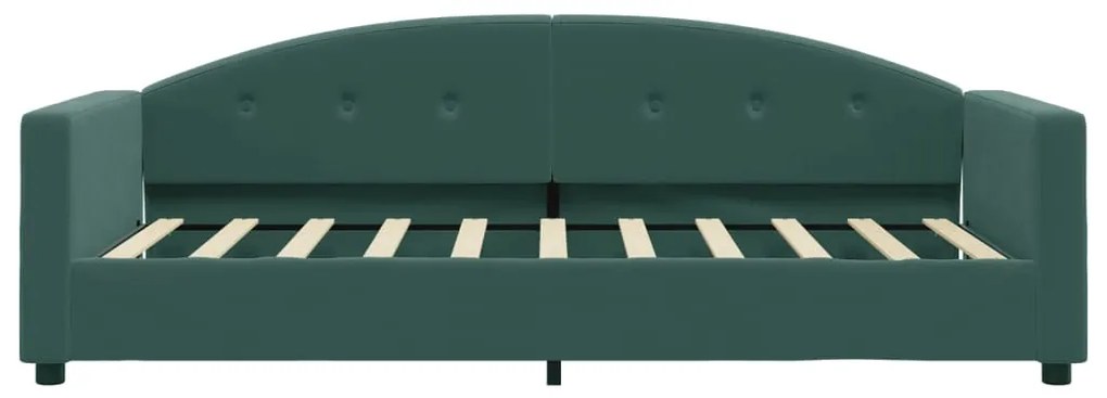 Sofá-cama 80x200 cm veludo verde-escuro