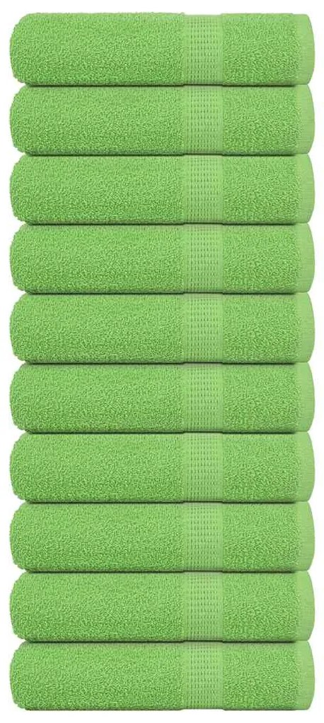 Toalhas banho 10 pcs 100x150 cm 360 gsm 100% algodão verde maça