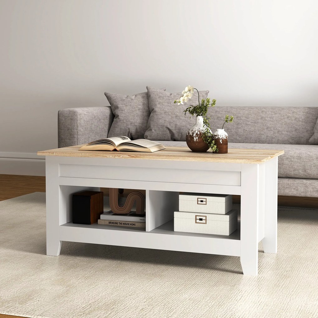 Mesa de Centro com Bancada Elevável Mesa de Centro com 2 Compartimento