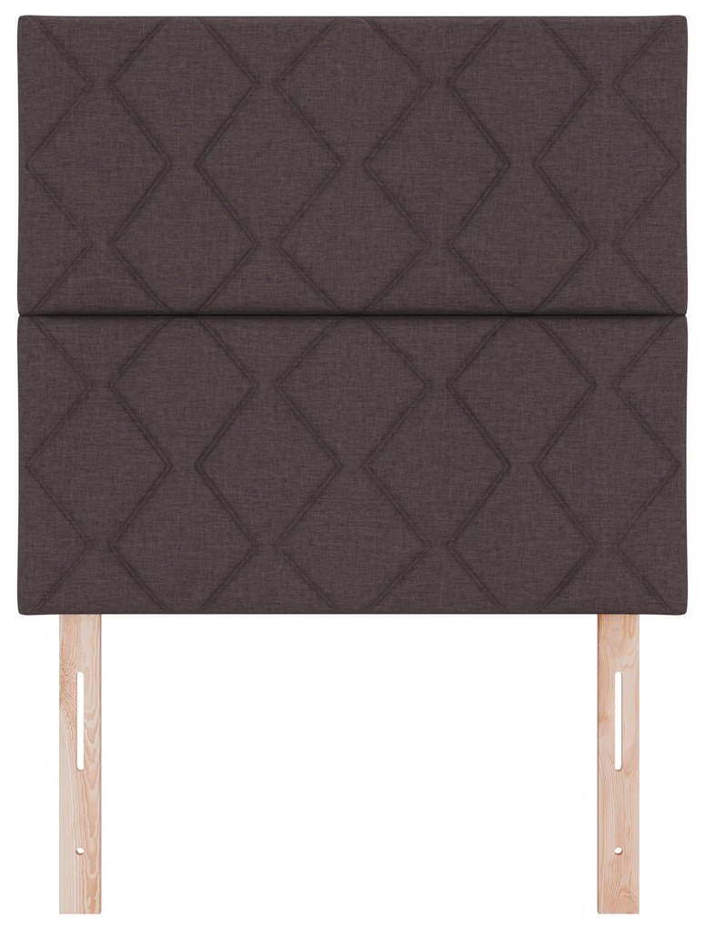 Cabeceira vidaXL Design de Blocos de Diamante Castanho Escuro 90 cm Te