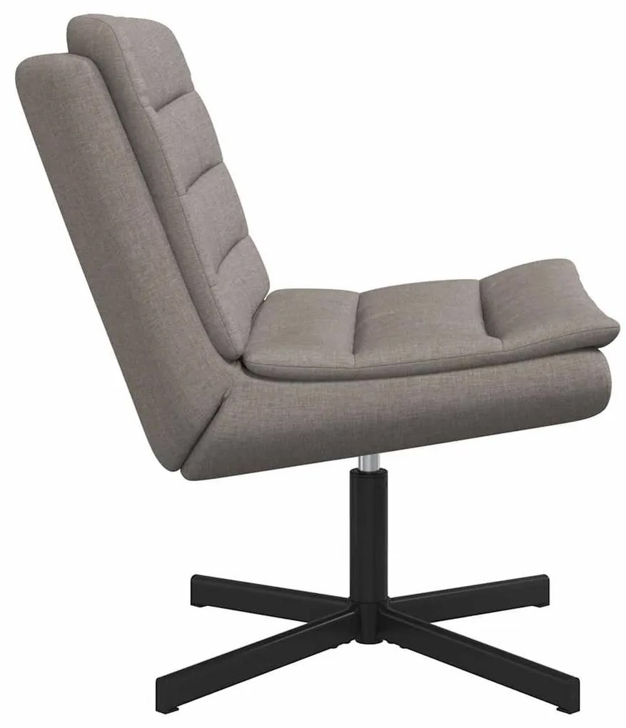 Cadeira Giratória Taupe Tecido Uma Pessoa Elegante