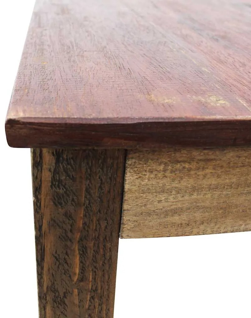 Mesa de jantar mistura de madeiras recicladas 82x80x76 cm