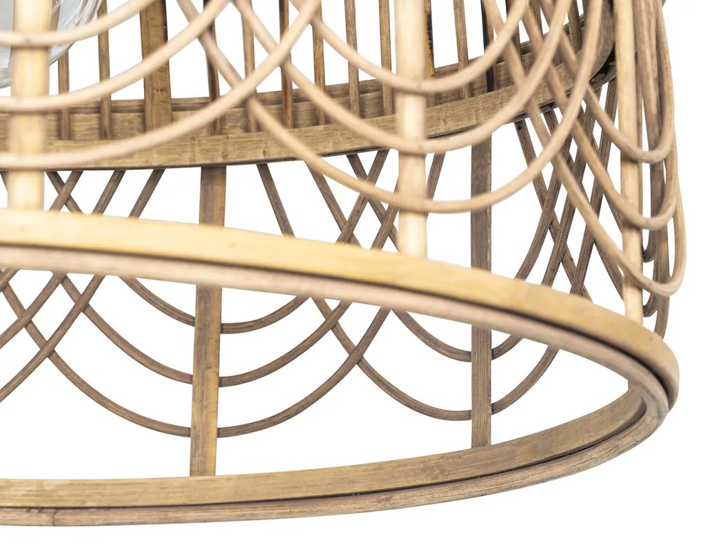 Candeeiro de suspensão em vime inteligente 44 cm com Wifi G95 - Michelle