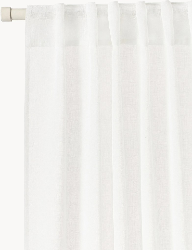 Cortinas com filtro de luz e presilhas ocultas Ibiza, conjunto de 2, L 135 cm
