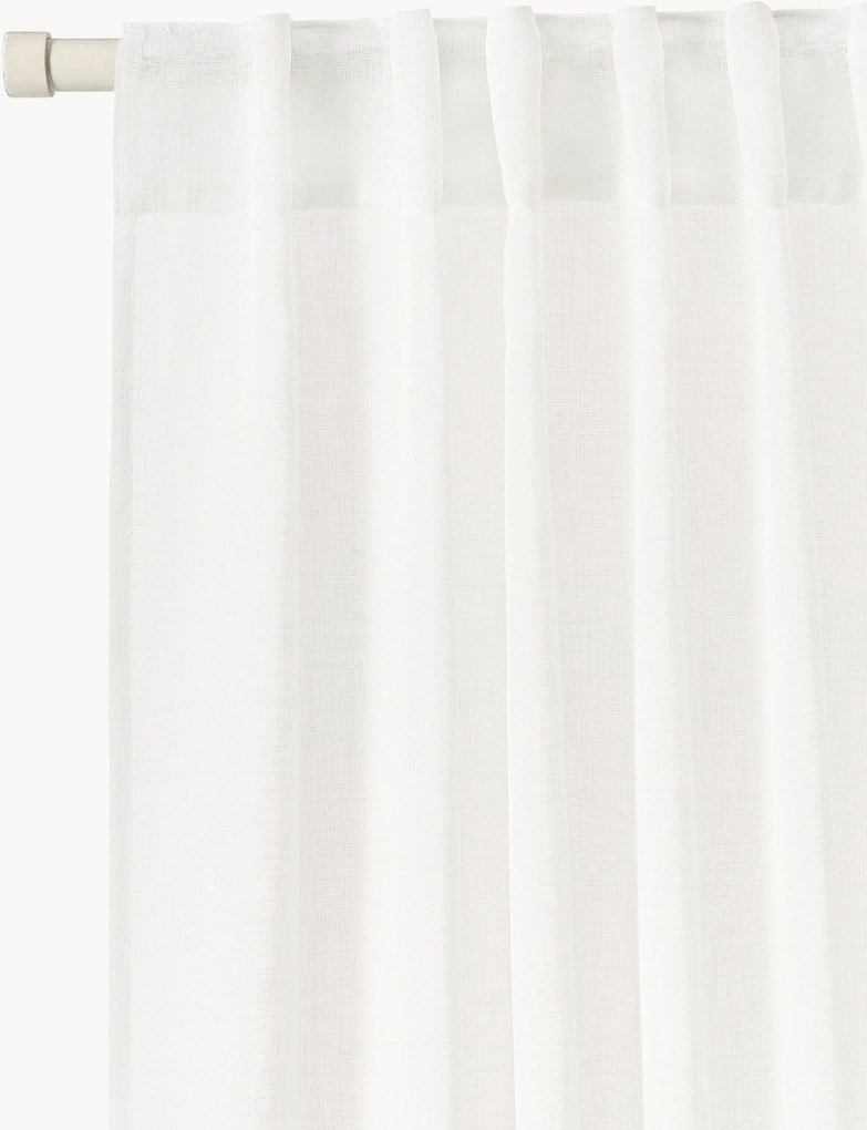 Cortinas semitransparentes com multi-banda Ibiza, conjunto de 1, L 135 cm