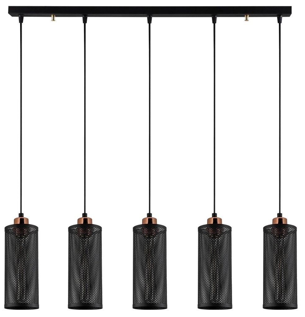 Candeeiro de Teto Amasra – Preto Bronze – 80 x 10 cm