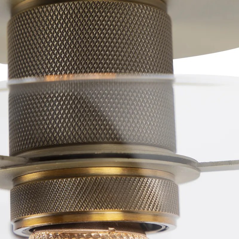 Candeeiro de teto moderno bronze com vidro - Dome Moderno