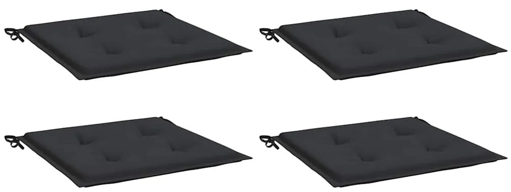 Almofadões p/ cadeiras jardim 4pcs 40x40x4 cm oxford preto