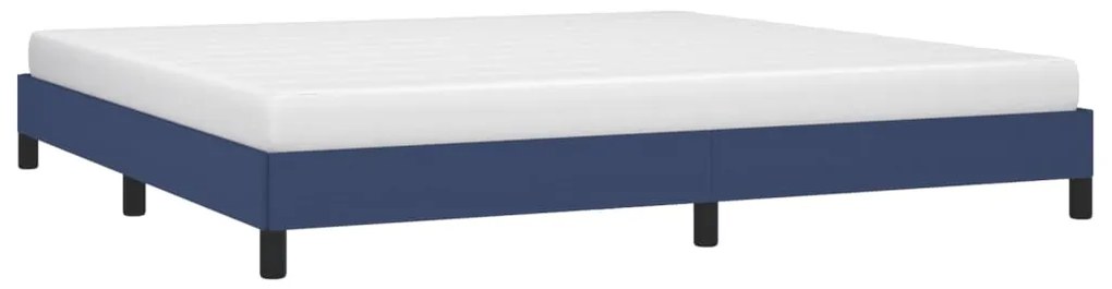 Estrutura de cama sem colchão 200x200 cm tecido azul