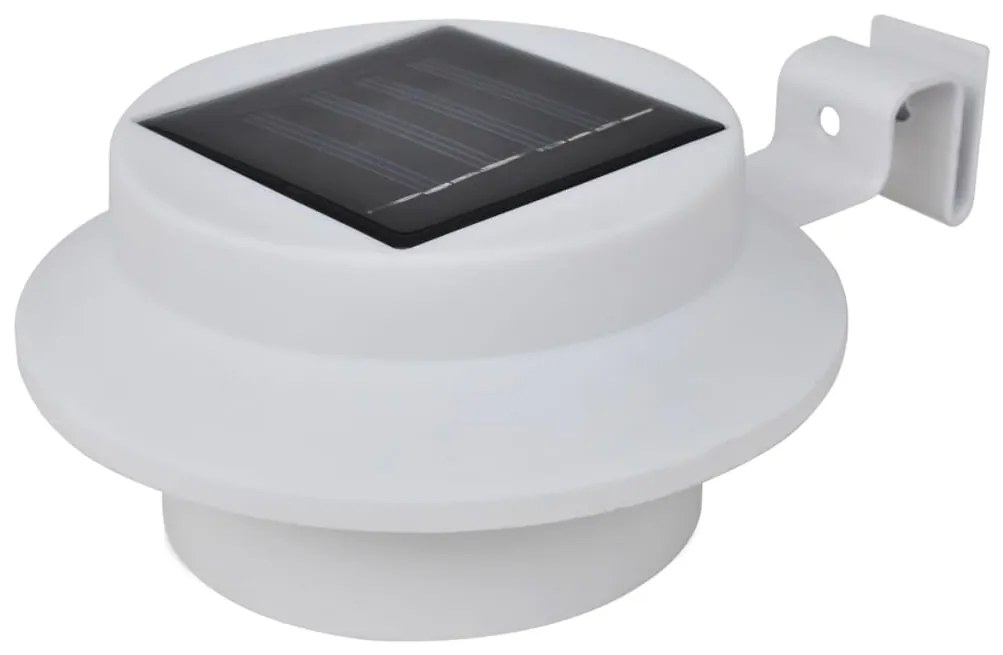 Candeeiros solares de exterior LED para vedações 12 pcs branco