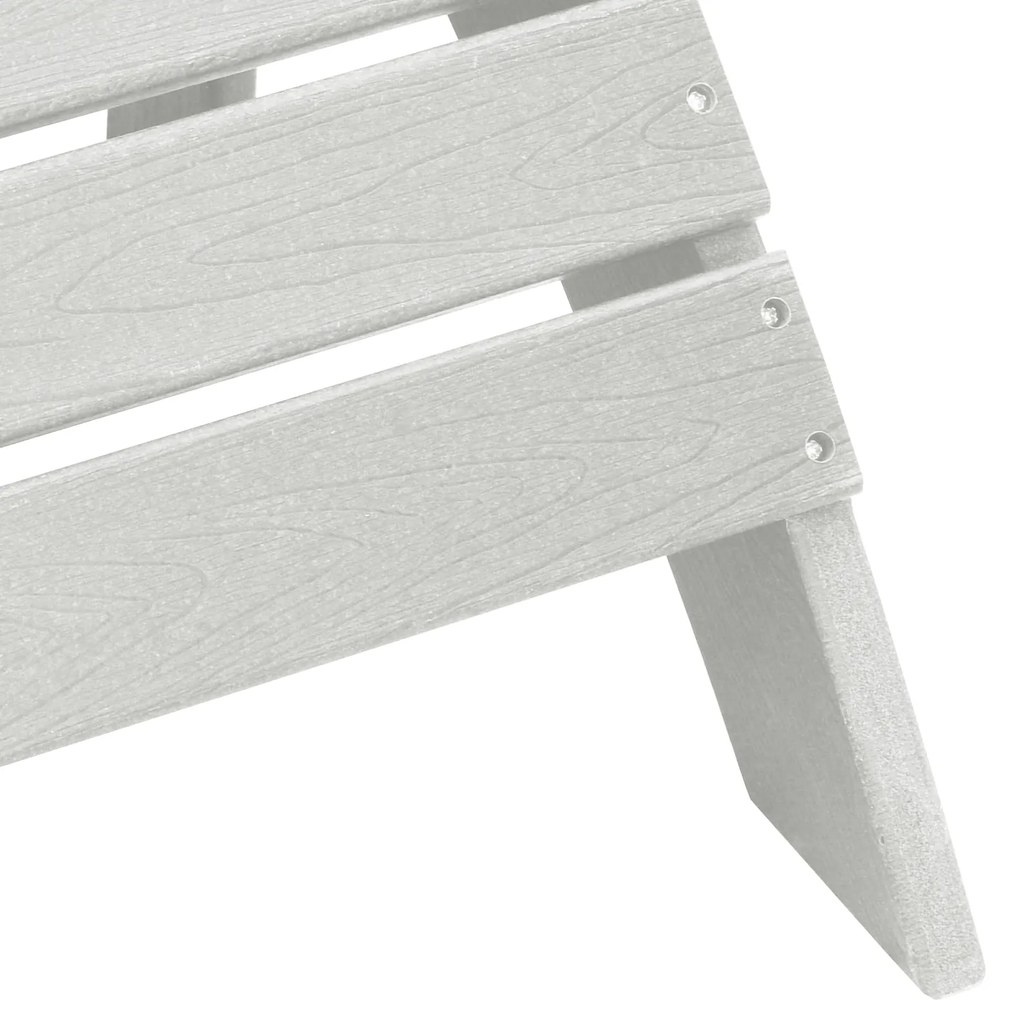 Cadeira Adirondack com Apoio para Pés Branca HDPE