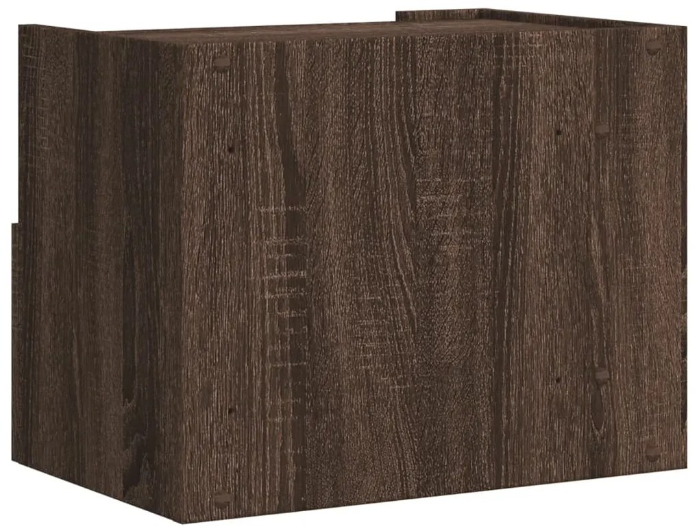 Mesa de cabeceira de parede 45x30x35 cm carvalho castanho