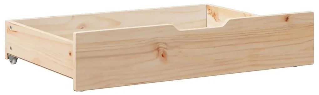 Gavetas para cama com rodas 2 pcs 85x55x17 cm pinho maciço