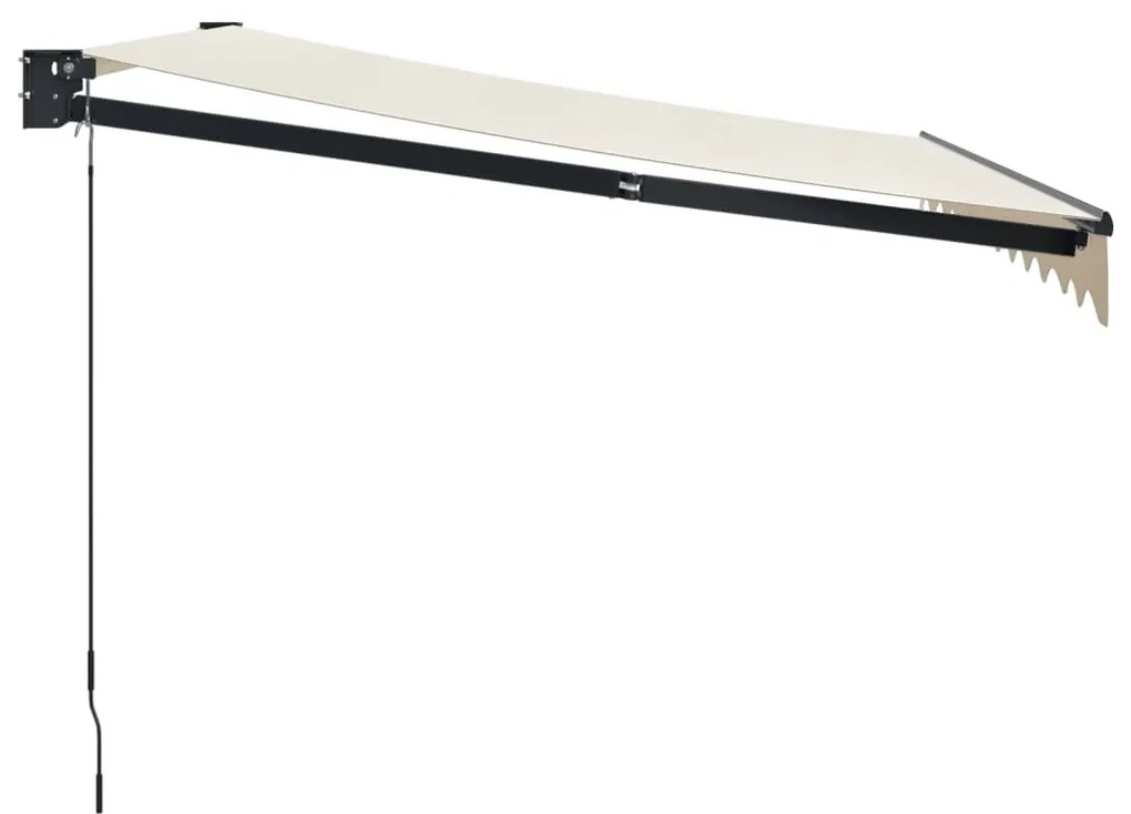 Toldo retrátil 3,5x2,5 m tecido e alumínio cor creme