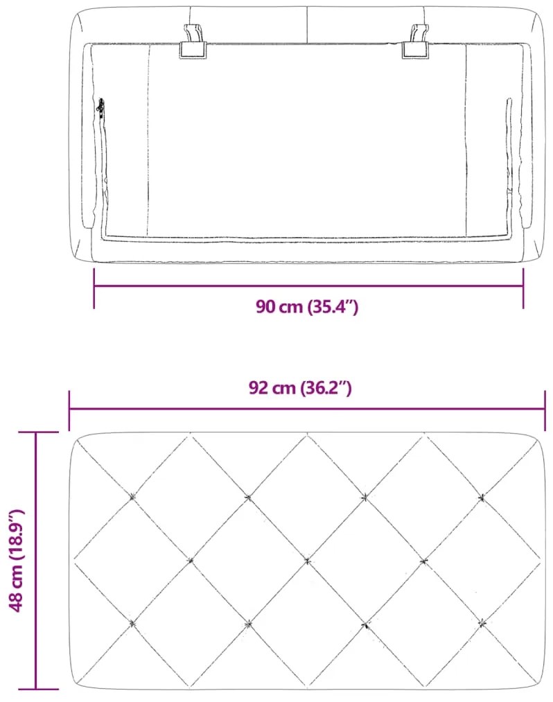 Almofadão de cabeceira 90 cm veludo rosa