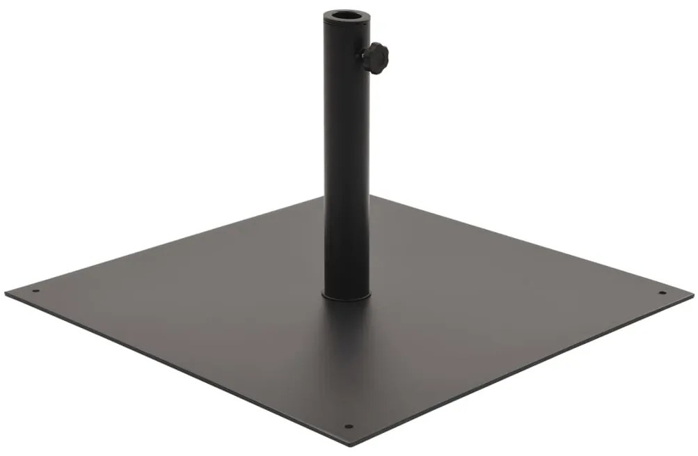 vidaXL Base para guarda-sol quadrada aço preto 17 kg